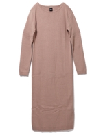 コットンカシミヤニットワンピース/ベージュ