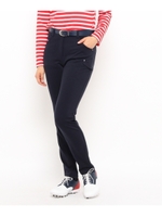 サイドポケット付きストレッチジャージ細身パンツ/ネイビー(093)