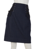 サイドレースアップタイトスカート(ネイビー)/ネイビー