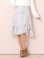 サザンカフローラルラップフリルスカート＜LODI flower collection＞/ラベンダー