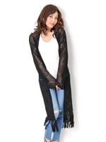 シェブロン柄クロシェカーデ/BLACK