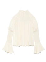 シャーリングブラウス/BEG