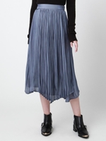 シャイニープリーツロングスカート/ICE