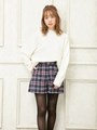 シャギーチェックショート/パンツ/コン/A