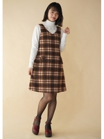 シャギーチェックワンピース/チェック