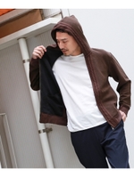 ジップパーカー [ メンズ アウター パーカー カーディガン ジャージ ベーシック ]/ベージュ系(054)