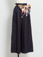 スカーフベルト付パンツ/ベージュ