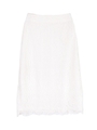スカラップレースフレアロングスカート/ホワイト