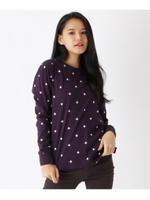 スター総柄 ロンT Tシャツ WEB限定 15009/パープル(083)