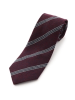ストライプフレスコタイ[ メンズ タイ ストライプ ]/ボルドー(364)