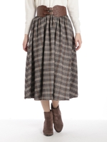 チェックギャザースカート/ハイ
