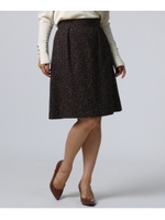 ツイードスカート/ディープブラウン(445)