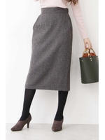 ツイードタイトスカート/ブラウン(050)