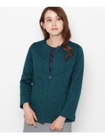 ツイード風スラブカーディガン/ダークグリーン(023)