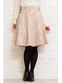 ニードルレースフレアースカート/ミルクティベージュ(040)
