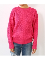 ニット ケーブル トップス/PNK