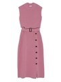 ハイネックノースリボタンワンピース/PNK