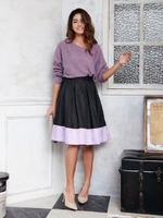 バイカラ―スカート[DRESS/ドレス]/ブラック