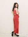 バックツイストロングロンパース/レッド