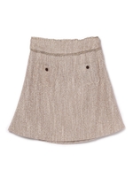 バックティアード台形スカート/ mille fille closet/モカ