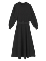 バルーンスリーブフレアワンピース/ブラック