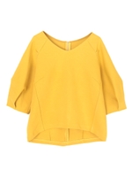 パフスリーブVネックプルオーバー/マスタード