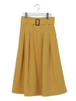 ピーチ起毛フレアSK/D.イエロー