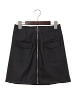 フェイクレザー台形SK/ブラック