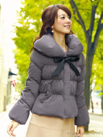 フェミニンショートダウンコート(7号〜13号)/ラベンダーグレー2