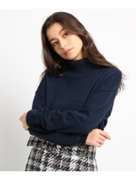 フォックスブレンドへアリータートルネックニット/ダークネイビー(094)