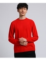 フルカシクルーネックニット[ メンズ トップス ニット カシミヤ クルーネック ギフト プレゼント ]/ワインレッド(063)