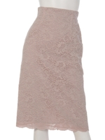 フロッキーレースタイトスカート/ピンク