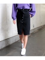 【ANAP】 フロントボタンスカート/パープル(022)