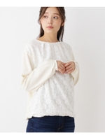 フロントレース切り替えプルオーバー/ホワイト(002)