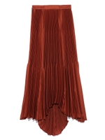 プリーツアシメントリースカート/BRW