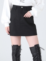 ベーシックツイルミニスカート/BLK