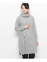 ベルテッド起毛タートルワンピース/ベビーピンク(071)