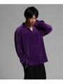 ベロア開襟シャツ/パープル(083)