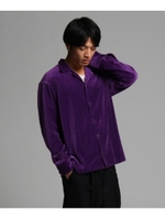 ベロア開襟シャツ/パープル(083)