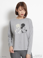 ミッキーマウス カットソー/杢グレー