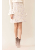 モールダマスクローズ台形スカート/ホワイト(030)