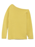 リップル編みワンショルダーニット/YEL