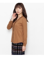 リブベーシックカーディガン/キャメル(041)