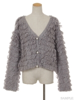 ループガウンカーディガン/グレー