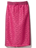 レースドロストスカート/ピンク