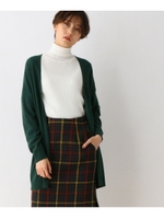 ロングニットカーディガン/モスグリーン(024)