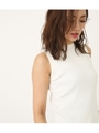 ワイドRIBボトルNC knit TOP/WHT