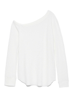 ワンショルダーサーマルトップス/WHT