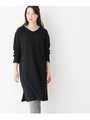 起毛チュニックワンピ/ブラック(019)