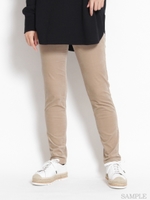 細コーデュロイストレッチワッシャーレギパン/ベージュ